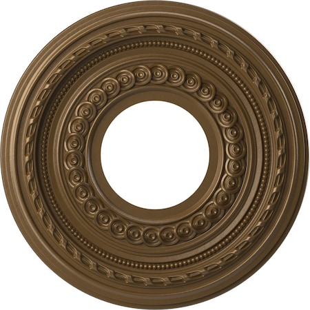 Ekena Millwork Cole PVC Medallion (Canopies up to 4 1/4"), 10"OD x 3 1/2"ID x 3/4"P, Metallic Champagne Bronze CMP10COCCB